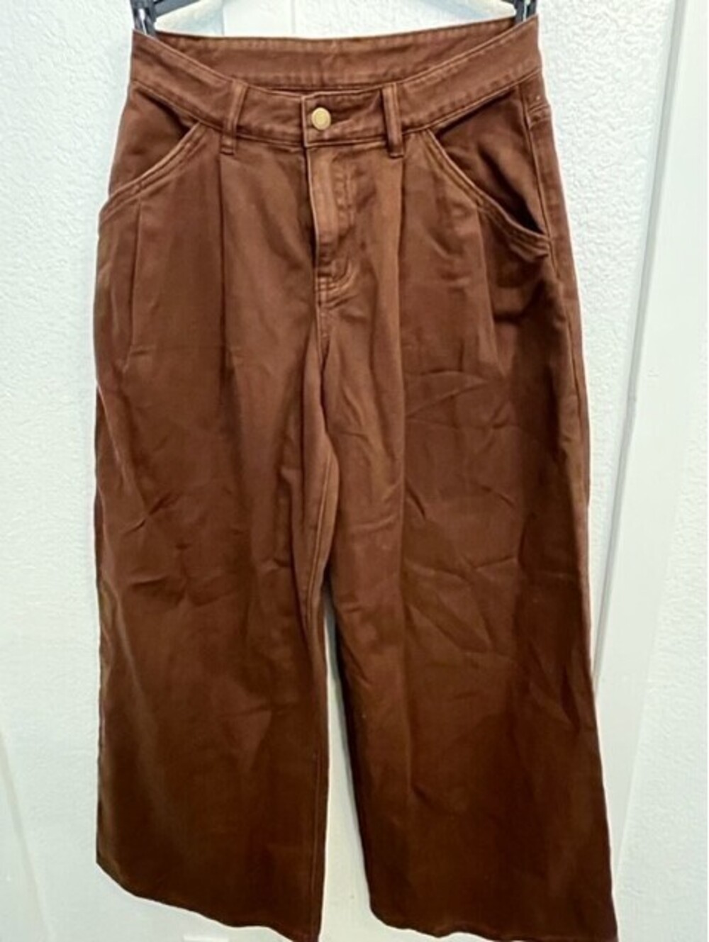 CIDER Wide Leg Low Waist Denim Pants Pleated, Size XXS, NWOT